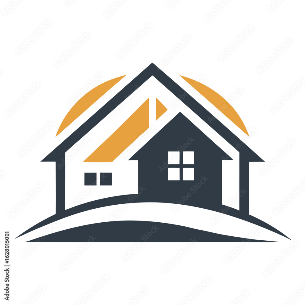 Fototapeta premium House logo vector art illustration. 