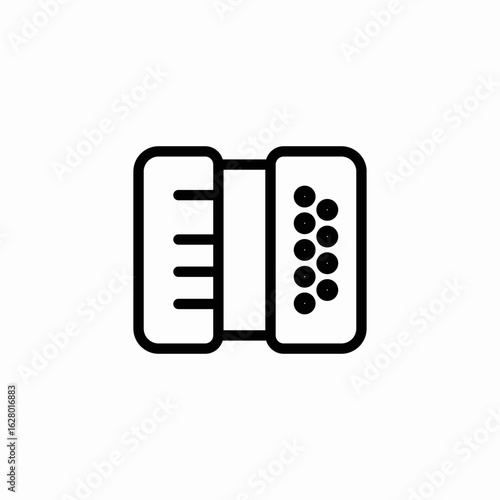 accordion isntrument music icon sign vector