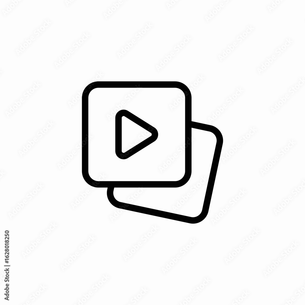 media video pile icon sign vector media video pile icon sign vector