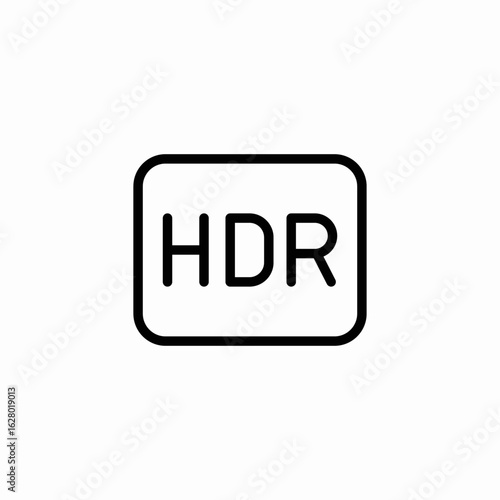 quality hdr icon sign vector