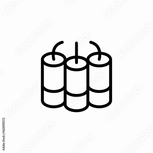 stick dynamite icon sign vector