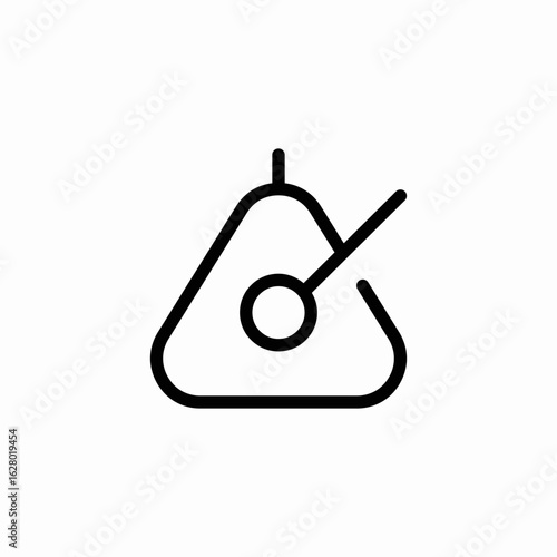triangle music instrument icon sign vector