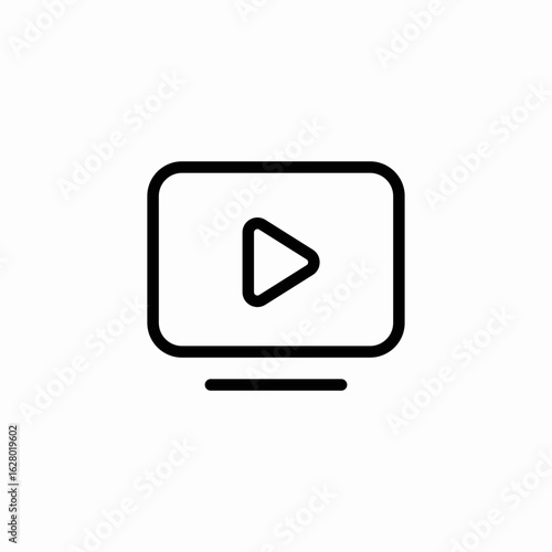 video computer play icon sign vector