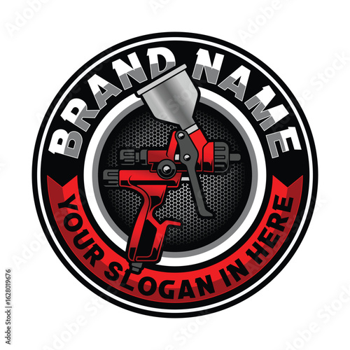 Paint spray illustrator - painting logo - car paint logo