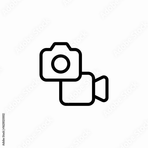 video photo icon sign vector