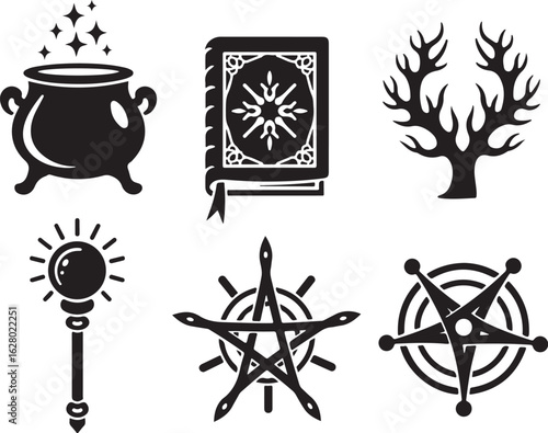 Mystic symbols for magic and fantasy concepts