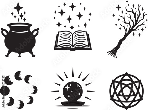 Mystical magic symbols for enchanting designs