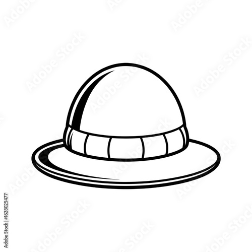 Mortar hat illustration vector style coloring page