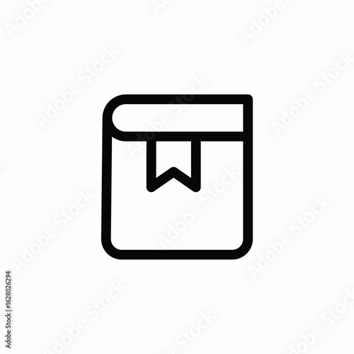 bookmark note icon sign vector