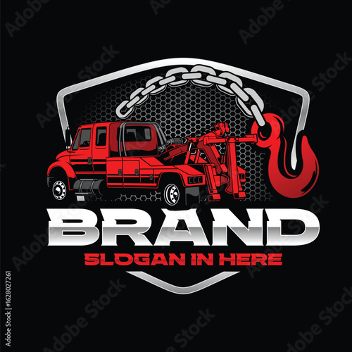 Towing logo - towing illustrator - tow automotive - towing vector
