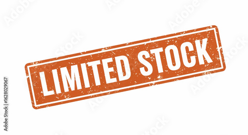 Limited Stock grunge rubber stamp vector illustration.