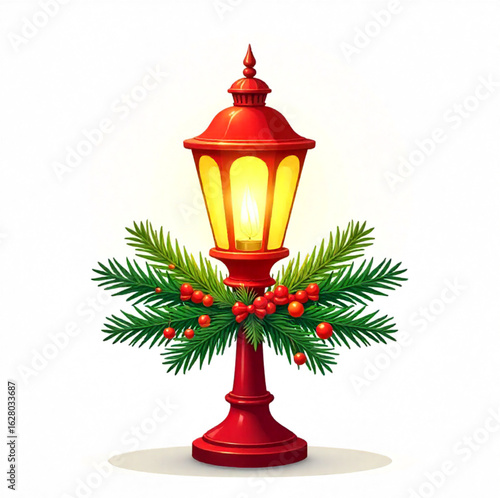 red christmas lantern