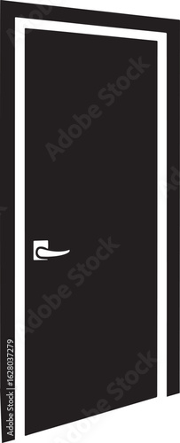 Closed Door Illustration A Symbol of Privacy Security and New Opportunities Behind the Entrance