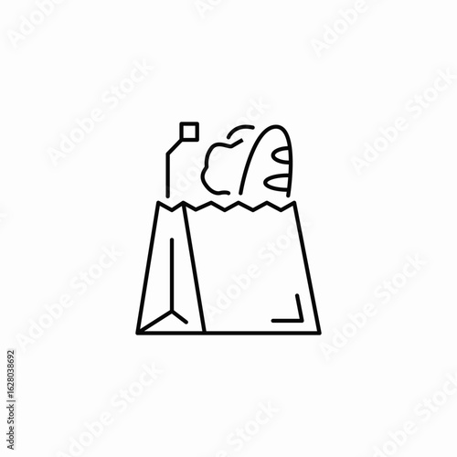 grocery necessities icon sign vector