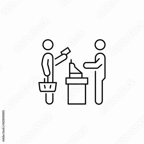 store payment desk icon sign vector