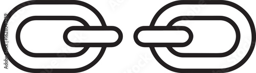 Interconnected Chain Links Graphic Illustration Symbolizing Connection and Unity on Transparent Backdrop