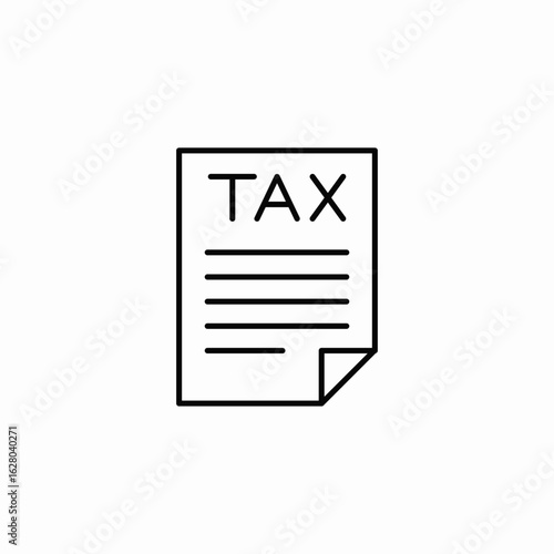 tax information icon sign vector