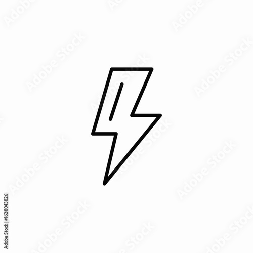 electric lightning icon sign vector