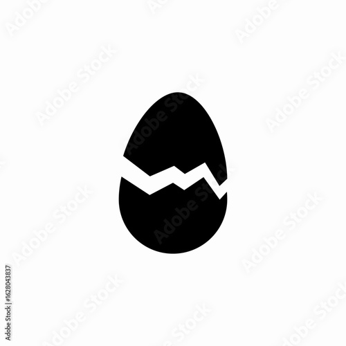 egg break icon sign vector