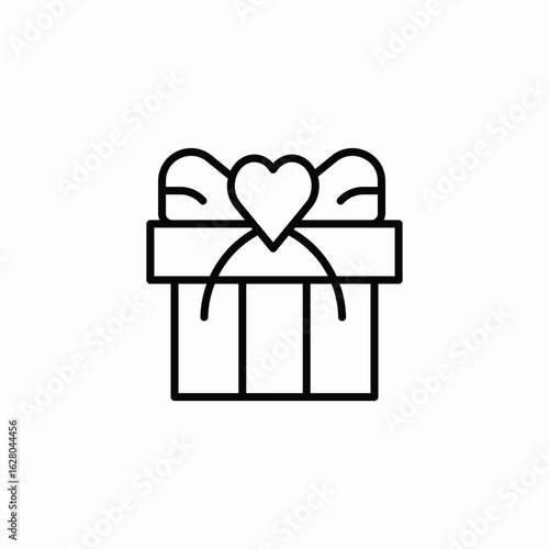 heart present icon sign vector
