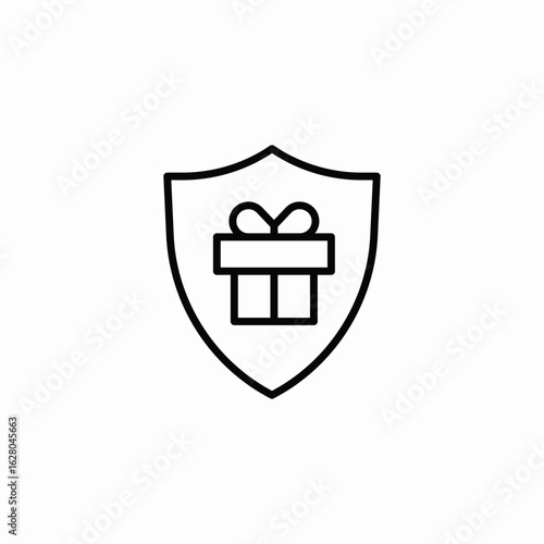 present protection icon sign vector