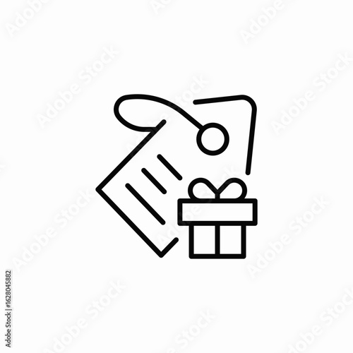 present tag icon sign vector