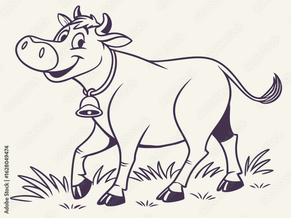 Fototapeta premium Modern Cow Vector Logo Design for Farm Branding Minimalist Cow Head Logo Vector for Dairy Business Creative Cow Silhouette Logo for Agriculture and Livestock