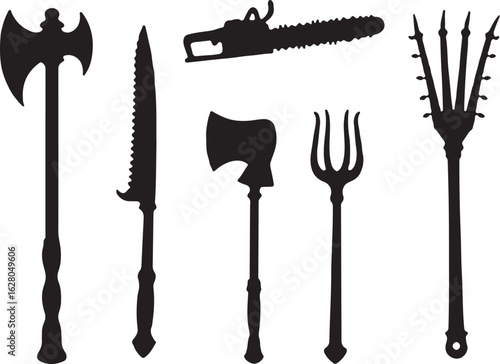 Tools of destruction silhouette collection