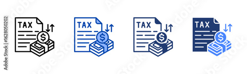 Taxable icon set multiple style collection
