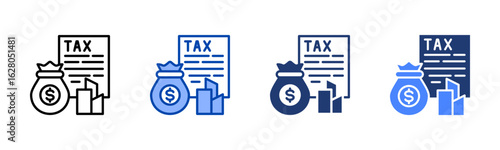 Corporate icon set multiple style collection