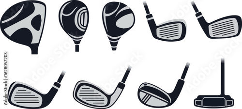 Isolated a kinds of deferent sport, equipment, ball, medical, beauty, cartoon, golf, art, collection vector art with white background.