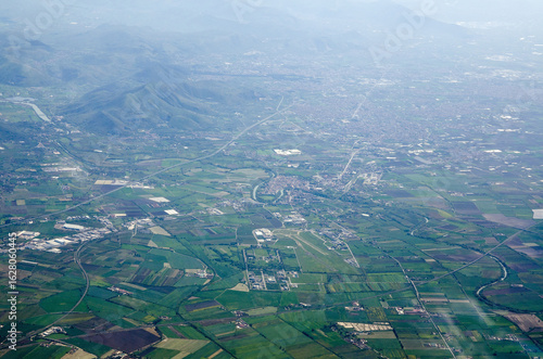 Aerial view of the city of Capua in Campania, Italy