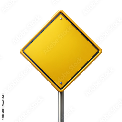 Road Sign Isolated on White Background
