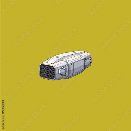 Missile pod icon logo flat vector design