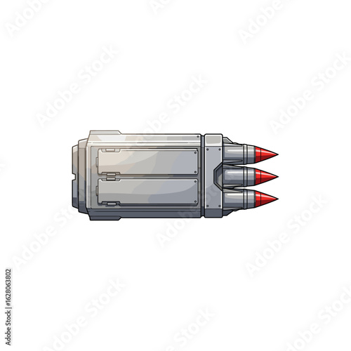 Missile pod icon logo flat vector design