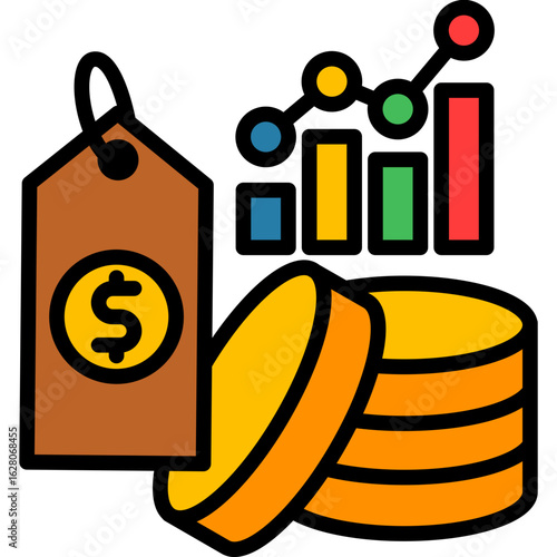 Inflation lineal color icon
