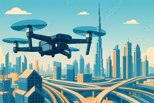 Drone Technology and Innovation in Dubai – AI generated