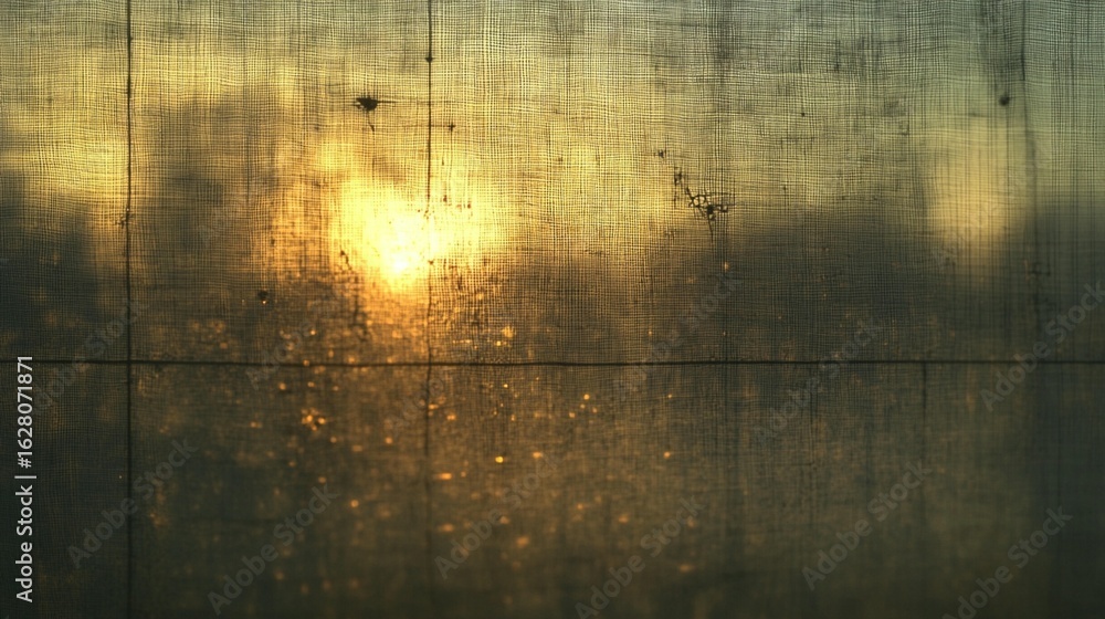 Obraz premium Sunset through a textured wall