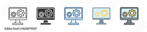 Configuration Icon Set Multiple Style Collection