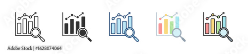 Market Research Icon Set Multiple Style Collection