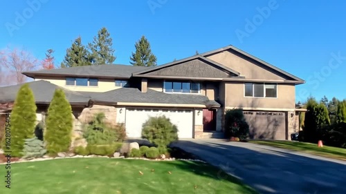 Suburban house exterior view