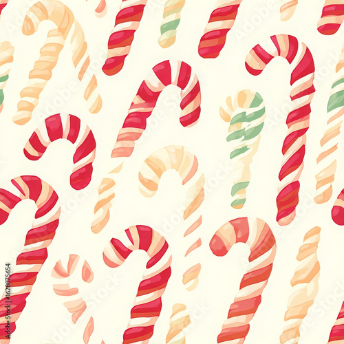 Candy cane pattern fills frame with holiday cheer