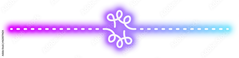 Obraz premium Neon Decorative Border Line