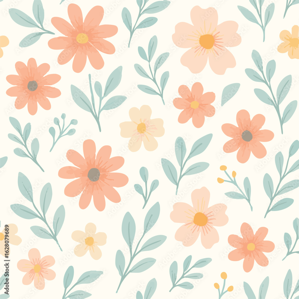 seamless pattern with flowers