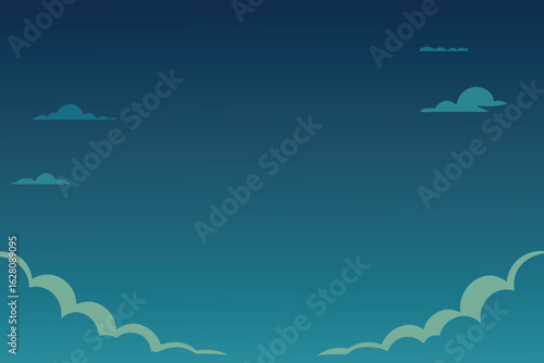 Serene evening sky with gentle clouds and a tranquil atmosphere