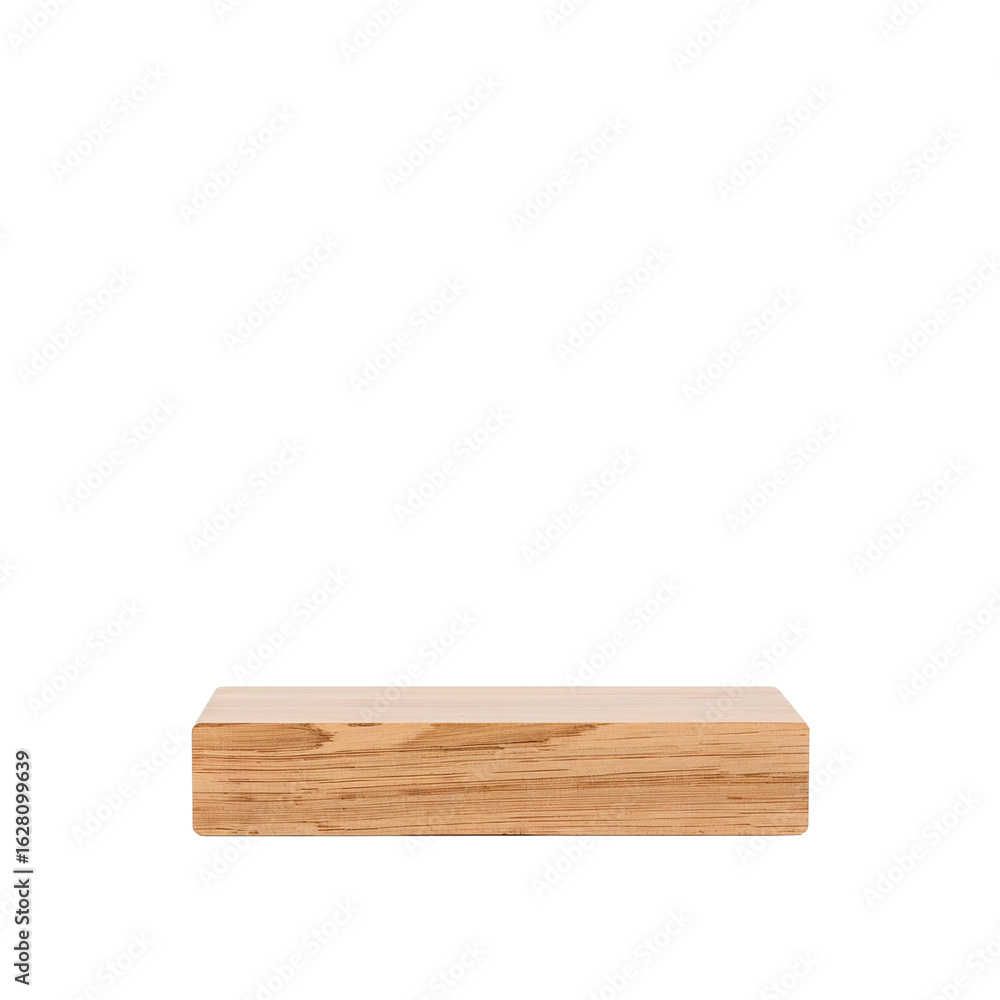 Wooden cutting board in minimalist style on white background Wooden cutting board in minimalist style on white background