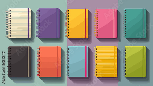 Colorful notebooks, perfect for journals, notes, sketches, and more. Get organized with these vibrant and stylish notebooks!