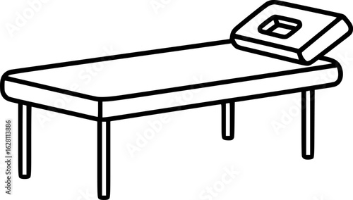 massage table icon line art vector illustration
