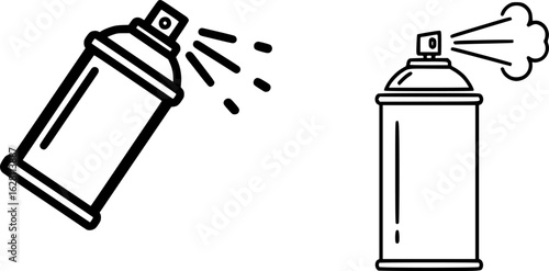 spray paint icon line art vector illustration
