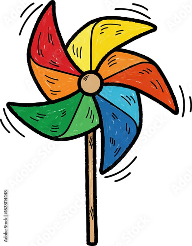 Childs Drawing of a Pinwheel